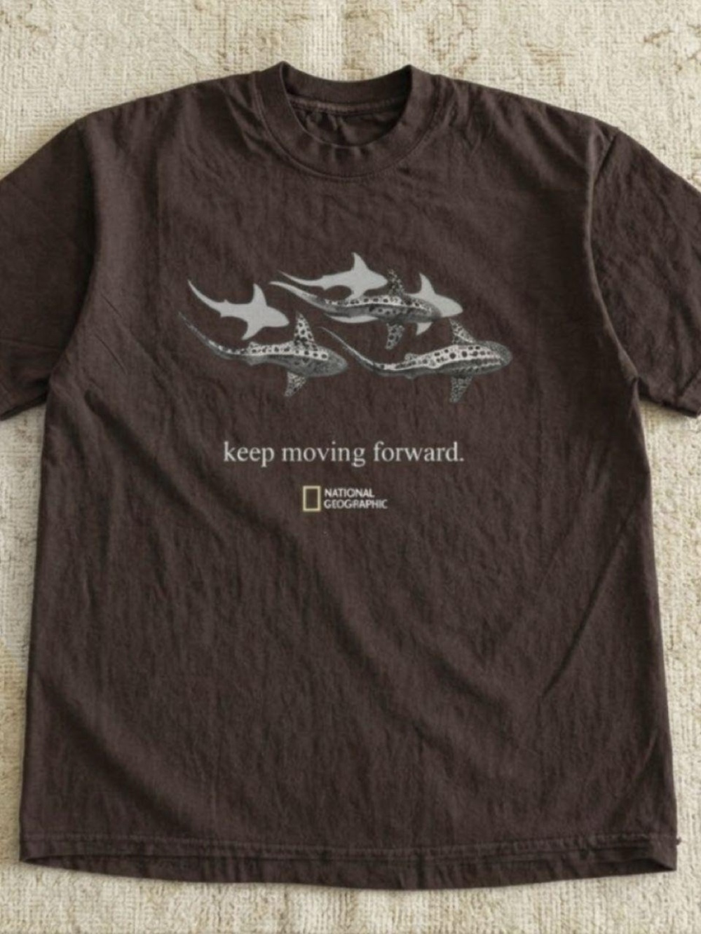 National Geographic Brown Graphic Tee - Keep Moving Forward